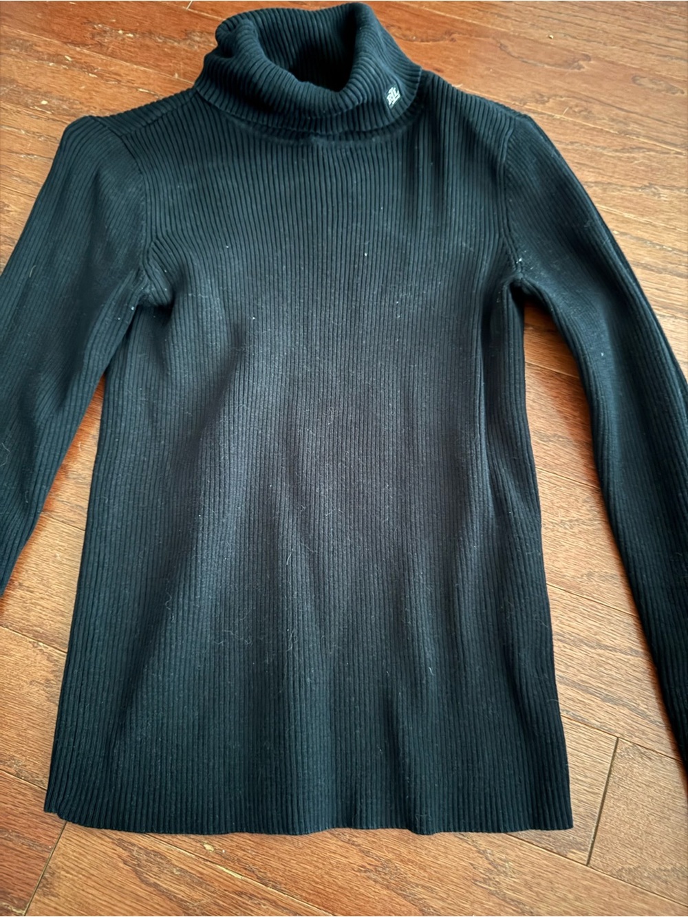 Ralph Lauren Black Ribbed Turtleneck Sweater